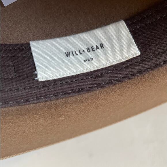 NWT Will + Bear Calloway Widebrim Fedora Wool Felt Hat in Tan Size Medium - Picture 6 of 10